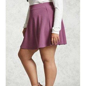 Forever 21 NWT Plus Size 0X Mini Skirt Muave/ Lilac/ Grape/Purple